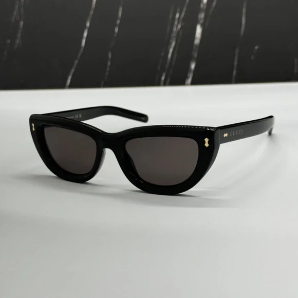 NEW GG1521S 001 GUCCI BLACK GREY CAT EYE WOMEN GUCCI SUNGLASSES - Picture 4 of 13
